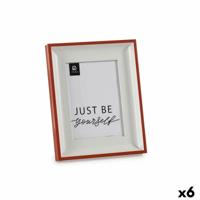 Fotolijsten Kristal Rood Wit Plastic (2,5 x 24 x 19 cm) (6 Stuks)