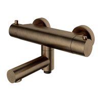 Hotbath Buddy thermostatische badmengkraan met wegdraaibare uitloop omstel uitloop verouderd messing B020AB - thumbnail