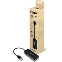 Club 3D usb-a 3.2 gen1 > rj-45 2.5gbps adapter (zwart, 0,16 meter)