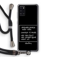 Mijn Motto's: Samsung Galaxy A31 Transparant Hoesje met koord