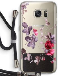 Mooie bloemen: Samsung Galaxy S7 Transparant Hoesje met koord
