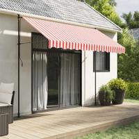 VidaXL Vervangingsdoek voor luifel gestreept 3x2,5 m rood en wit VidaXL Vervangingsdoek voor luifel gestreept 3x2,5 m rood en wit