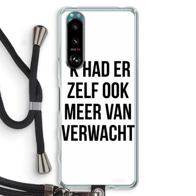Meer verwacht: Sony Xperia 5 III Transparant Hoesje met koord