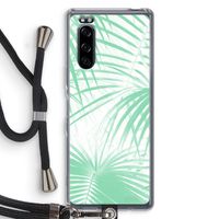 Palmbladeren: Sony Xperia 5 Transparant Hoesje met koord