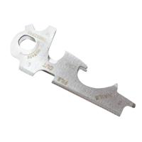 8 in 1 multitools EDC roestvrijstaal sleutelhanger buiten Survival Gear Gadget (zilver)