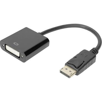 Digitus AK-340401-001-S DisplayPort / DVI Adapter [1x DisplayPort stekker - 1x DVI-bus 24+5-polig] Zwart 15.00 cm