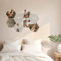 Wandpanelen met foto of naam - Hexagon - 8 stuks