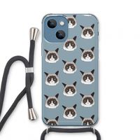 It's a Purrr Case: iPhone 13 mini Transparant Hoesje met koord
