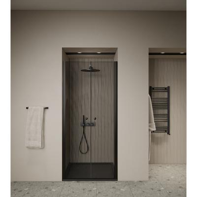 Douchedeur | 2 Pendeldeuren | Marip | 6 mm | 100x190 cm | Mat Zwart Boss & Wessing