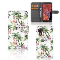 Samsung Galaxy Xcover 5 | Telefoonhoesje | Met pasjeshouder | Flamingo Palms