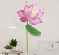 Bloemen muursticker lotus bloem