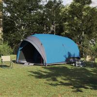 Tunnel tent met dak met opslag Blauw 410 x 285 x 198 cm taft