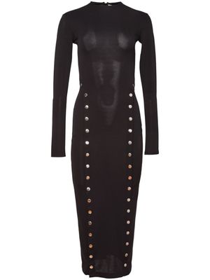 Fleur Du Mal robe Undo Me à coupe mi-longue - Noir