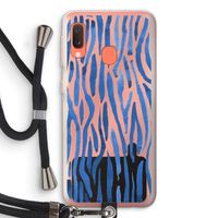 Blauwe nerven: Samsung Galaxy A20e Transparant Hoesje met koord