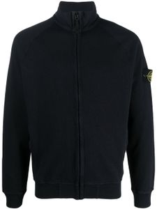 Stone Island Compass patch zipped sweatshirt - Bleu