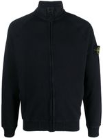 Stone Island Compass patch zipped sweatshirt - Bleu - thumbnail