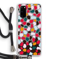 Colored Giraffe: Samsung Galaxy S20 Transparant Hoesje met koord
