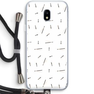 Hipster stripes: Samsung Galaxy J3 (2017) Transparant Hoesje met koord
