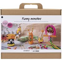 Creativ Company Maxi creatieve box grappige monsters, diverse kleuren, 1 doos