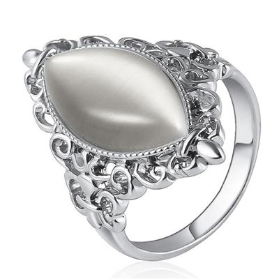 Vrouwen Vintage etnische stijl waterdrops Opal ovale ring ring grootte: 6 (zilver)
