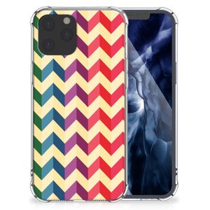 iPhone 12 Pro Max Doorzichtige Silicone Hoesje Zigzag Multi Color