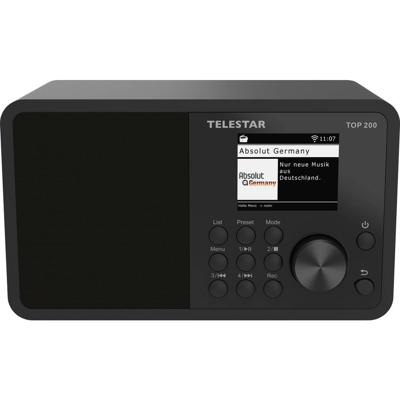 Telestar TOP 200 Schwarz Transistorradio met internetradio Internet, DAB+, VHF (FM) Zwart