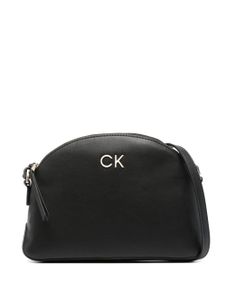 Calvin Klein sac à bandoulière à plaque logo - Noir