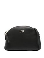 Calvin Klein logo-plaque faux-leather crossbody bag - Noir