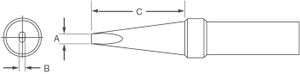 Weller 4ETC-1 Soldeerpunt Platte vorm Grootte soldeerpunt 3.2 mm Inhoud: 1 stuk(s)