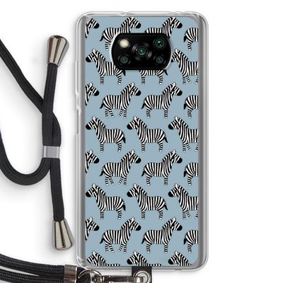 Zebra: Xiaomi Poco X3 Pro Transparant Hoesje met koord