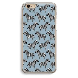 Zebra: iPhone 6 / 6S Transparant Hoesje