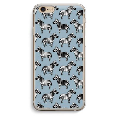 Zebra: iPhone 6 / 6S Transparant Hoesje