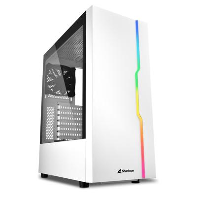 Sharkoon RGB Slider tower behuizing 3x USB-A | RGB | Tempered Glass