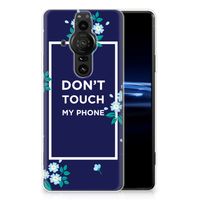 Sony Xperia Pro-I Silicone-hoesje Flowers Blue DTMP