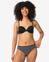 HEMA Dames Strings Stretch Katoen - 2 Stuks Zwart (zwart)