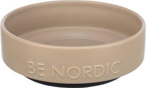 Trixie be nordic voerbak hond keramiek / rubber taupe (16 CM)