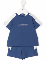 Emporio Armani Kids ensemble à logo imprimé - Bleu - thumbnail