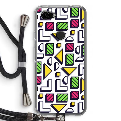 8-bit N°4: Pixel 3a Transparant Hoesje met koord