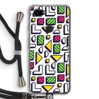 8-bit N°4: Pixel 3a Transparant Hoesje met koord