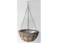 Hanging Basket Rotan Antique Grey D40CM - Van der leeden