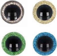 Opry Glitter dierenogen tweekleurig 12mm per 10 stuks