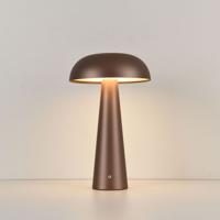 LED Tafellamp Oryllo maronne - 2,5W - Koffie - Mushroomlamp - Paddenstoel - IP20 voor binnen - Met geïntegreerde dimmer - Oplaadbaar