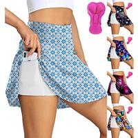 Dames Wielrenrok Fietsen Gewatteerde shorts Kleding Onderlichaam Bergracen Wegwielrennen Sport Flora Botanisch 3D-pad Fietsen Ademend Sneldrogend Marineblauw Blauw Spandex Kleding Wielrenkleding Lightinthebox - thumbnail