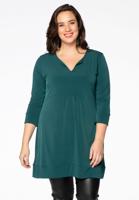 Yoek Tuniek met plooi | Groen | Maat 50/52 Yoek Tuniek met plooi | Groen | Maat 50/52