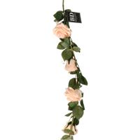 Kunstbloemen slinger rozen Emily - 145 cm - perzikroze - guirlande - decoratie - bruiloft versiering