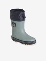 Gevoerde regenlaarzen van rubber voor kinderen saliegroen
