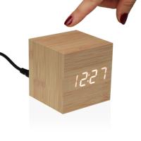Wekker Versa Hout MDF Minimalist 6,4 x 6,3 x 6,4 cm