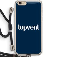 Topvent Navy: iPhone 6 PLUS / 6S PLUS Transparant Hoesje met koord
