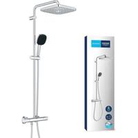 Douchezuil met thermostatische mengkraan - Waterbesparend - GROHE Vitalio Comfort 250 - Chroom - 26696001