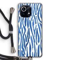 Blauwe nerven: Xiaomi Mi 11 Transparant Hoesje met koord